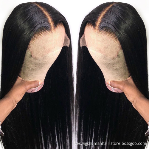 Yeswigs Full Hd Lace Front Wig Peruvian Virgin 150% Density Straight Human Hair Wig For Black Women Lace Frontal Wig Can Be Dyed
